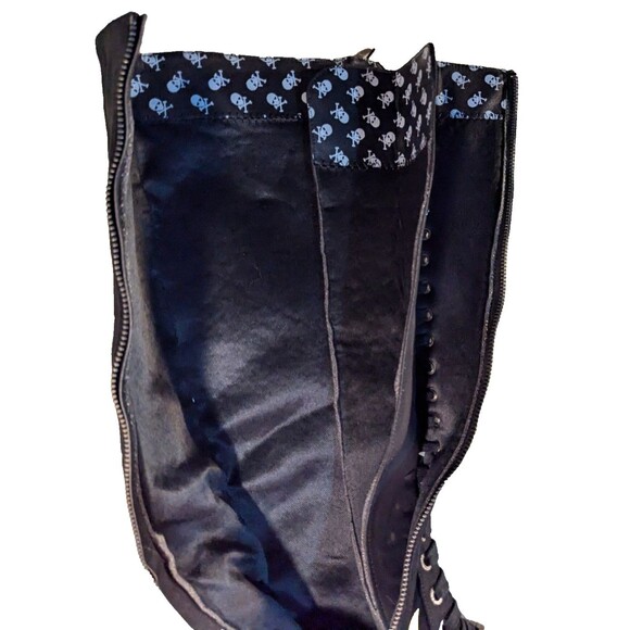 Lamoda 'Burning Up' Knee High Platform Shoe/Boot size 9 Ladie's Flames - Picture 6 of 11